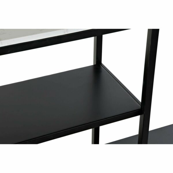 Конзолна маса DKD Home Decor Черен Метал Бял Мрамор Модерен (142 x 30,5 x 73,7 cm)