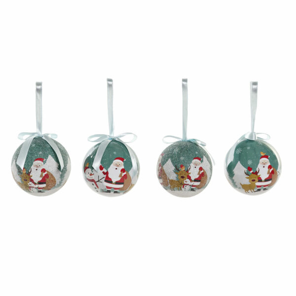 Коледна топка DKD Home Decor PVC Дядо Коледа (7 pcs) (7.5 x 7.5 x 12 cm)