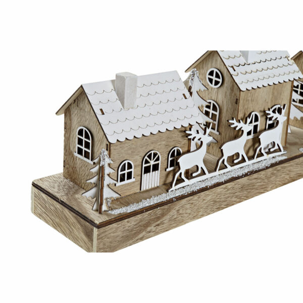 Коледна Украса DKD Home Decor Къща Дървен Царица (43,5 x 9 x 16 cm)