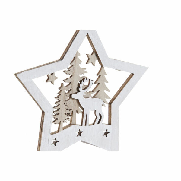 Коледна Украса DKD Home Decor Дървен Звезда Царица (13 x 1 x 13 cm) (2 броя)