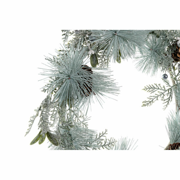 Коледен венец DKD Home Decor Метал PVC Lind Снежен (50 x 10 x 50 cm)