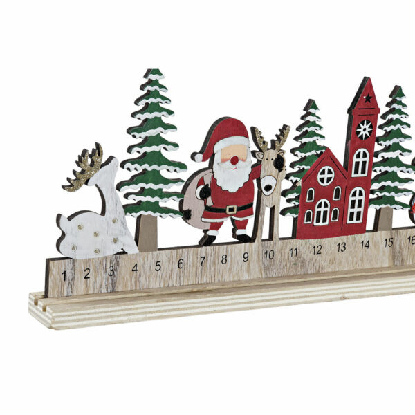 Коледен Календар DKD Home Decor Дървен (2 pcs) (40 x 3 x 13 cm)