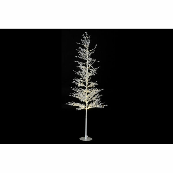 Коледно дърво DKD Home Decor LED Светлина Метал Бял (60 x 60 x 150 cm)