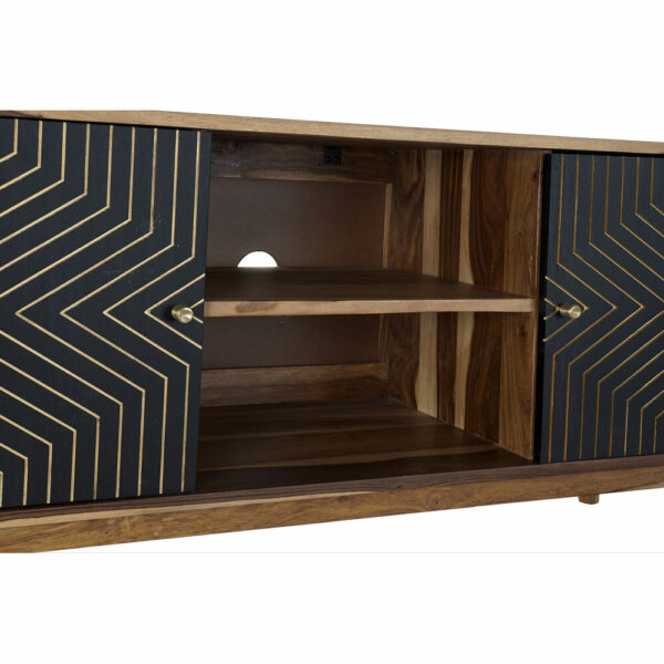 ТВ шкаф DKD Home Decor Черен (130 x 57 x 40 cm)