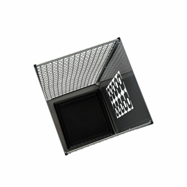 поставка за чадъри DKD Home Decor Черен Сив Метал (19 x 19 x 47,5 cm) (2 броя)