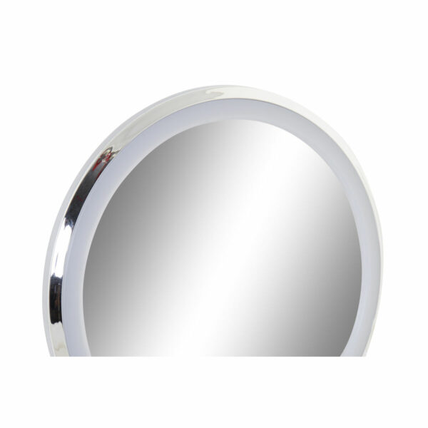 Увеличително Огледало c LED DKD Home Decor Сребрист Метал (20 x 11 x 37 cm)