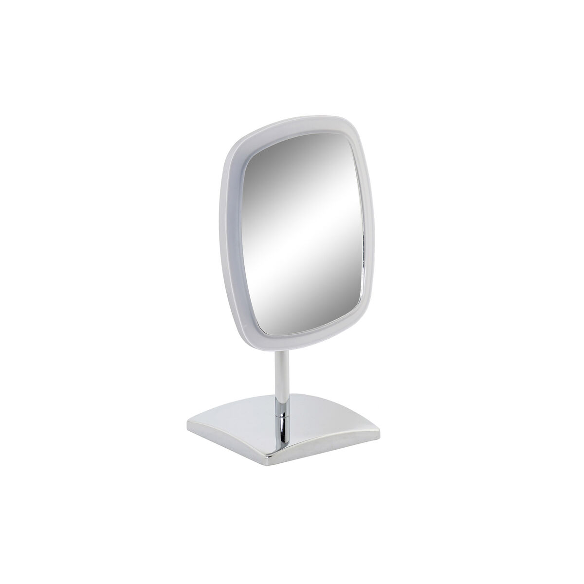 Увеличително Огледало c LED DKD Home Decor Сребрист Метал (17 x 13 x 30,5 cm)