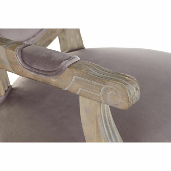 Трапезен стол DKD Home Decor Розов Дървен полиестер (55 x 52 x 95 cm)
