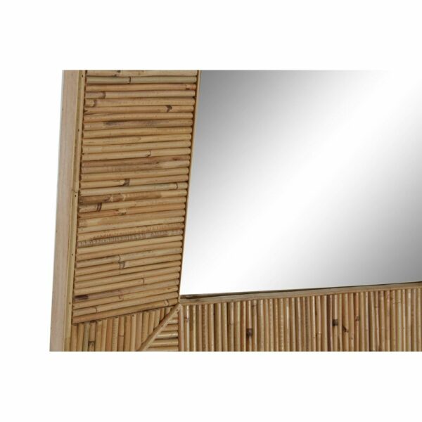 Стенно огледало DKD Home Decor Кристал Кафяв Pатан Тропически (71 x 6 x 96 cm)