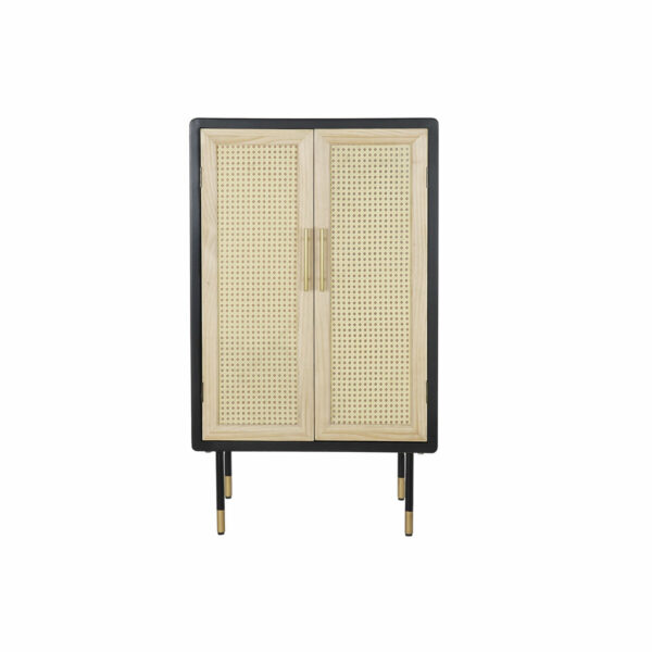 Бюфет DKD Home Decor Естествен Черен Златен Pатан Бор (60 x 40 x 100 cm)