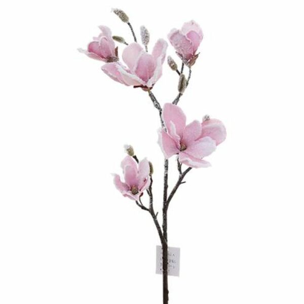 Декоративно Цвете DKD Home Decor Розов полиетилен Бял Желязо (50 x 50 x 125 cm) (2 pcs)