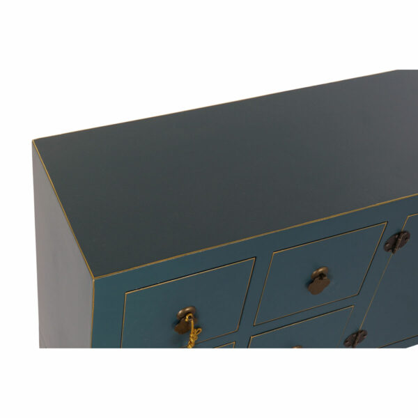 ТВ шкаф DKD Home Decor Ела Тъмно синьо Дървен MDF (130 x 24 x 51 cm)