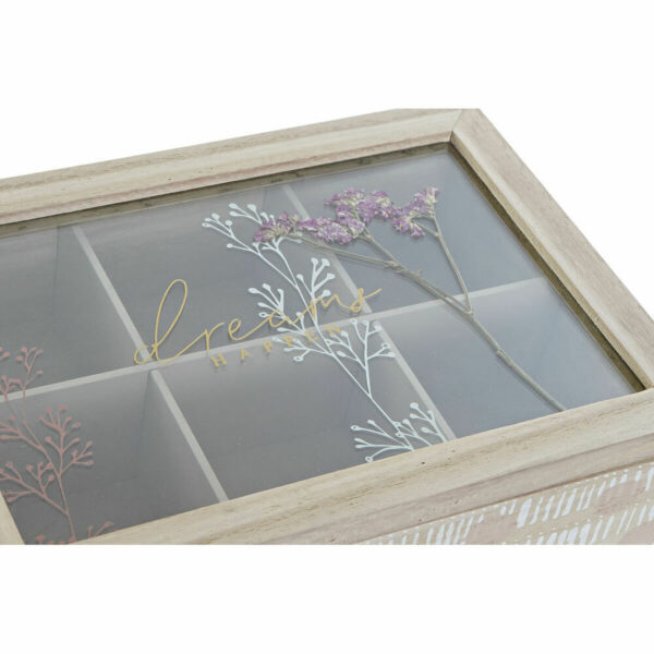 Кутия за Чай DKD Home Decor Кристал MDF (24 x 16,5 x 7 cm)