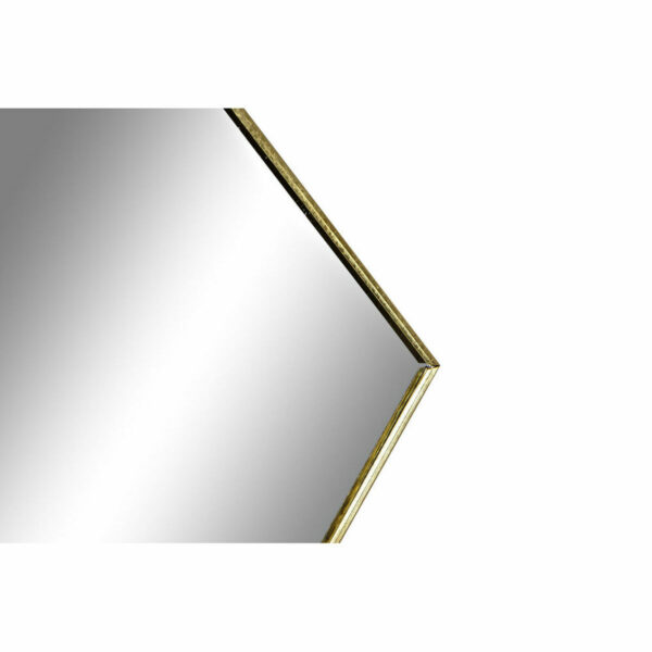 Стенно огледало DKD Home Decor Кристал Златен Метал (28 x 1 x 46 cm)