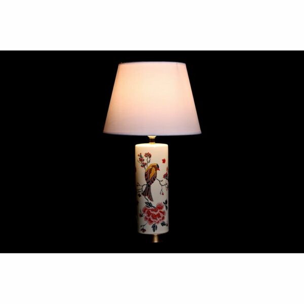 Настолна лампа DKD Home Decor Бежов полиестер Бял Lind Каменинов 220 V 50 W Ориенталски (30 x 30 x 55 cm) (2 броя)