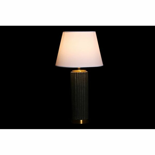 Настолна лампа DKD Home Decor Черен Златен полиестер Бял Каменинов 220 V 50 W (2 броя) (30 x 30 x 58 cm)