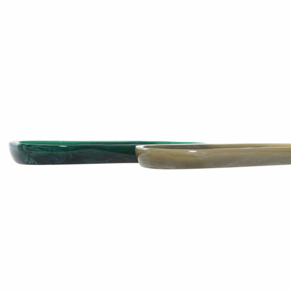 Cапунерка DKD Home Decor Смола Мрамор Сив Зелен (25 x 9 x 2 cm) (2 броя)