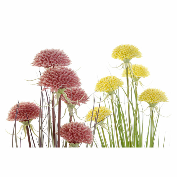 Декоративно Растение DKD Home Decor Розов Метал Жълт PVC (30 x 30 x 78 cm) (2 броя)