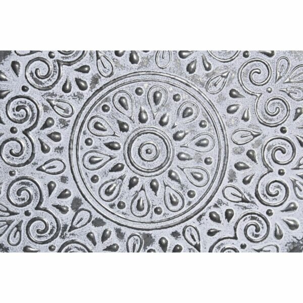 Декорация за стена DKD Home Decor Сив Метал Бял Желязо Mandala Арабин (2 броя) (60 x 2 x 60 cm)