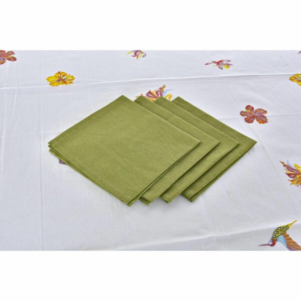 Комплект покривки за маса DKD Home Decor Тропически полиестер Памук Зелен (150 x 250 x 0,5 cm)