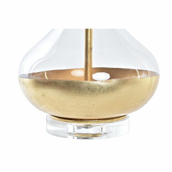 Настолна лампа DKD Home Decor Златен Прозрачен Бял 220 V 50 W (35 x 35 x 62 cm)