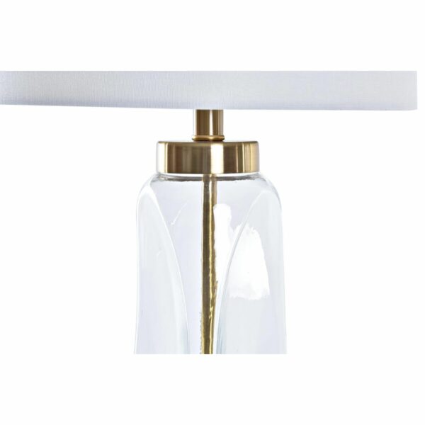 Настолна лампа DKD Home Decor Златен Прозрачен Бял 220 V 50 W Модерен (36 x 36 x 64 cm)