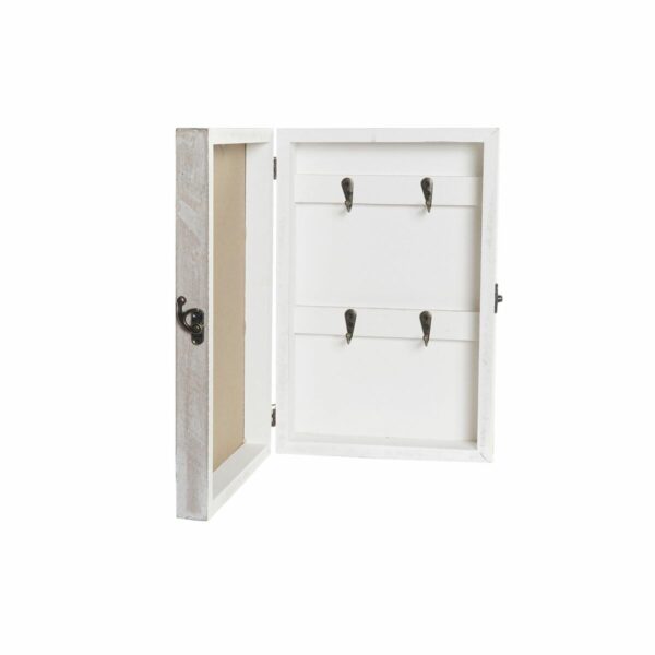 Шкаф за ключове DKD Home Decor Сив MDF Бял (20 x 6 x 30 cm)