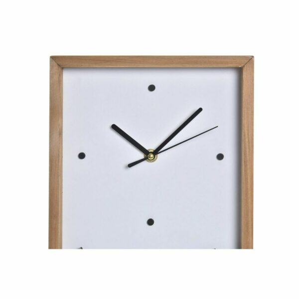 Стенен часовник DKD Home Decor Дървен Бял Къщи (20 x 4 x 30 cm)
