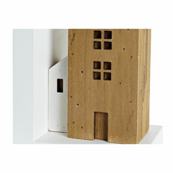 Raamatutugi DKD Home Decor Бял Дървен Къщи (14,5 x 10 x 20 cm)