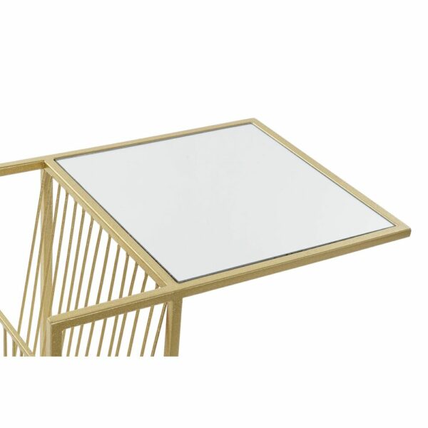 поставка за списания DKD Home Decor Огледало Златен Метал (48 x 35 x 71 cm)