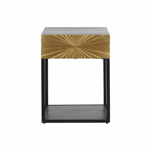 Нощно шкафче DKD Home Decor Златен Метал Дървен (35 x 40 x 55 cm)