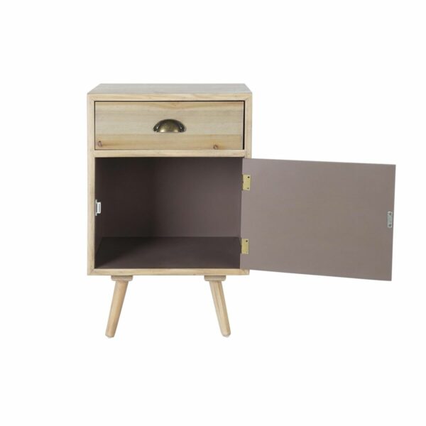 Нощно шкафче DKD Home Decor Естествен Дървен (40 x 35 x 64,5 cm)