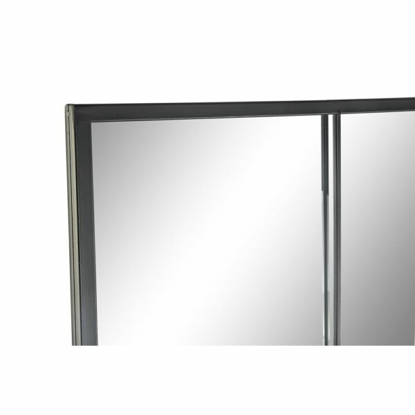 Стенно огледало DKD Home Decor Огледало Кристал Черен Прозорци Желязо (90 x 2 x 180 cm)
