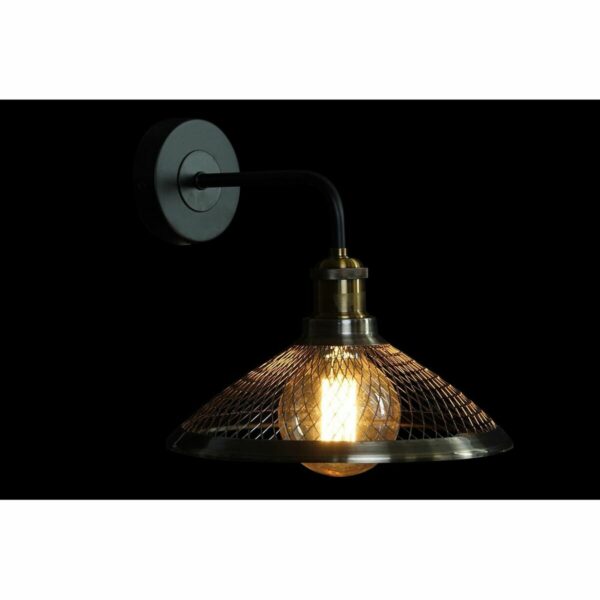 Стенна лампа DKD Home Decor Черен Златен Метал 220 V 50 W (27 x 28 x 28 cm)