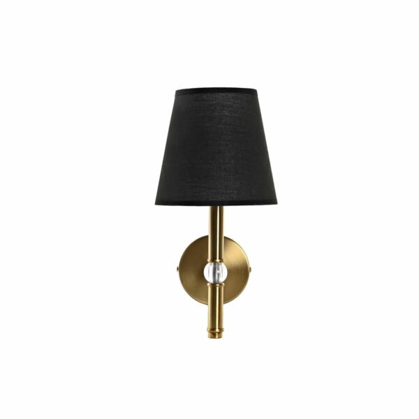 Стенна лампа DKD Home Decor 25W Черен Златен Метал полиестер 220 V (15 x 23 x 31 cm)