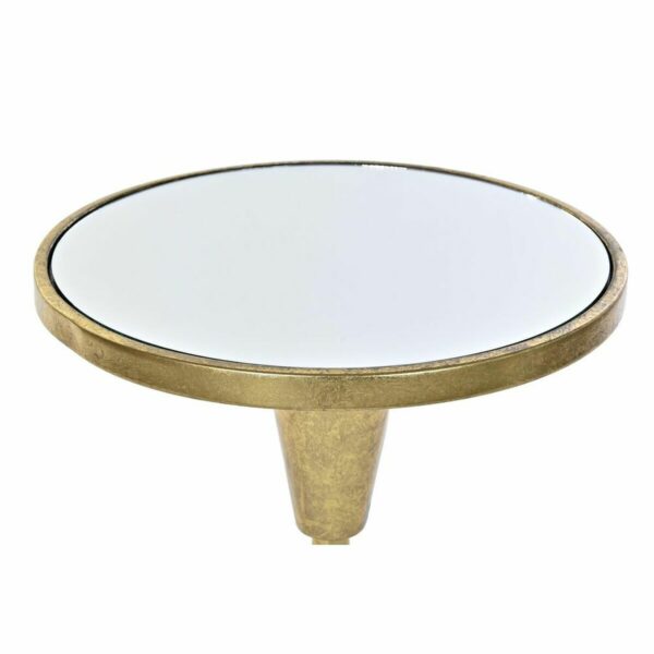 Помощна маса DKD Home Decor Огледало Златен Метал Модерен (40,5 x 40,5 x 60 cm)