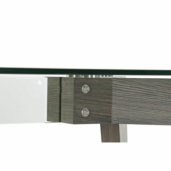 Трапезна маса DKD Home Decor Кристал Сив Прозрачен Дървен MDF (160 x 90 x 75 cm)