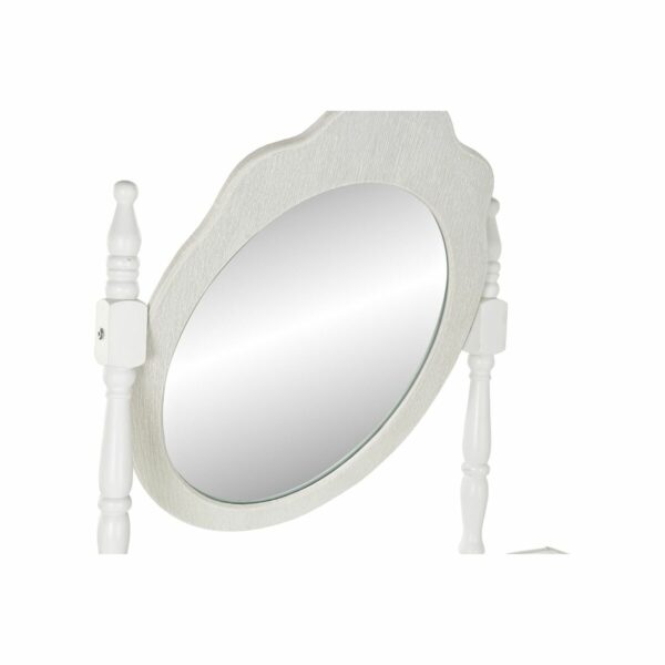 Тоалетка DKD Home Decor Огледало Бял ABS Дървен MDF (75 x 40 x 142 cm)