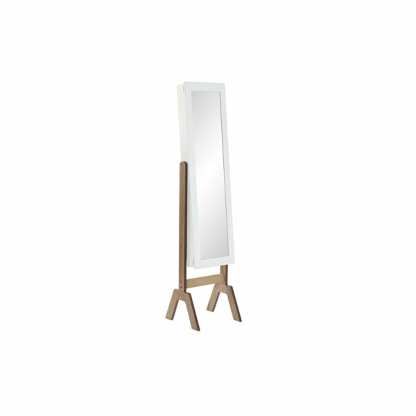 Поставка за бижута DKD Home Decor Огледало Кадифе MDF Традиционен (35,7 x 35,8 x 154 cm)