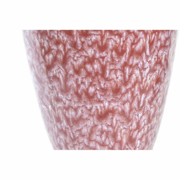 Ваза DKD Home Decor Цвете Розов цвят тюркоаз Каменинов Средиземноморско (2 броя) (16 x 16 x 26 cm)
