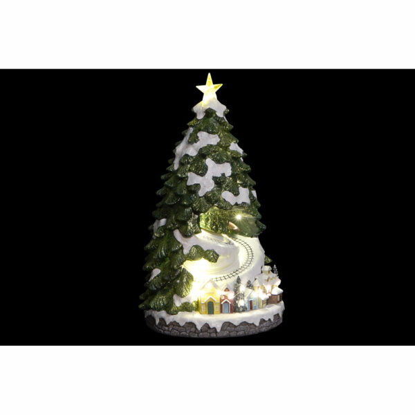 Коледно дърво DKD Home Decor движение LED Светлина Музикален Смола Многоцветен (23 x 23 x 42 cm)