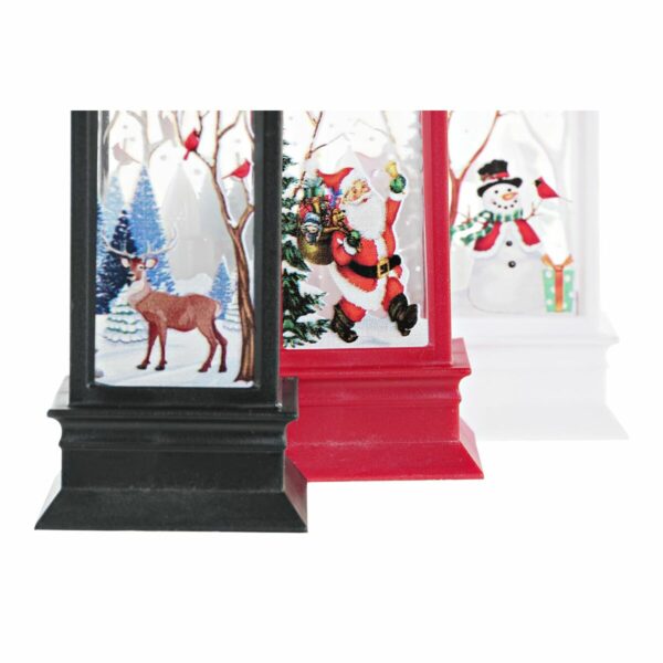 Ярка декорация DKD Home Decor Коледа Червен Черен Бял (5 x 5 x 12,5 cm) (3 броя)
