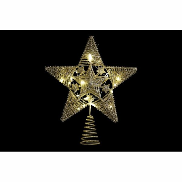 Коледна звезда DKD Home Decor Златен Метал Пурпурин (25 x 5 x 30 cm)