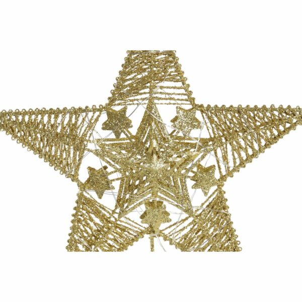Коледна звезда DKD Home Decor Златен Метал Пурпурин (25 x 5 x 30 cm)
