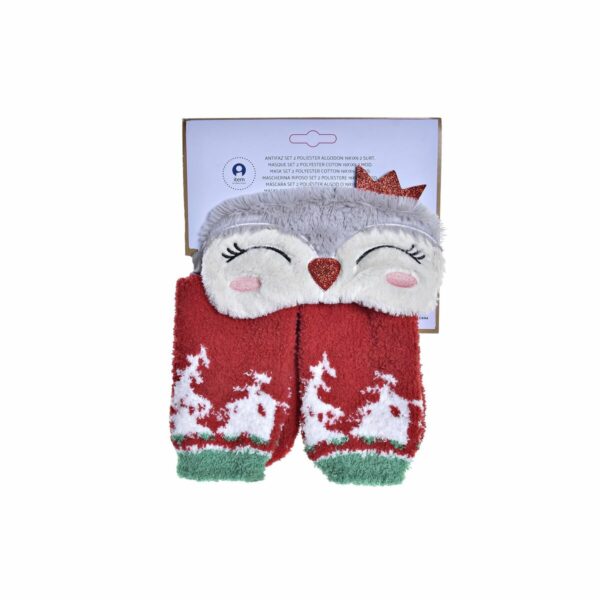 Комплект Дисни DKD Home Decor Коледа Лента за очи Чорапи полиестер Памук Многоцветен