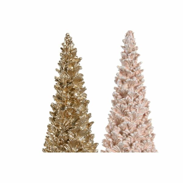 Коледна Украса DKD Home Decor Дърво Смола (10,5 x 10,5 x 32 cm) (2 броя)