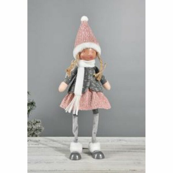 Декоративна фигурка DKD Home Decor Коледа Кукла полиестер Момичета (15 x 9 x 43 cm) (2 броя)