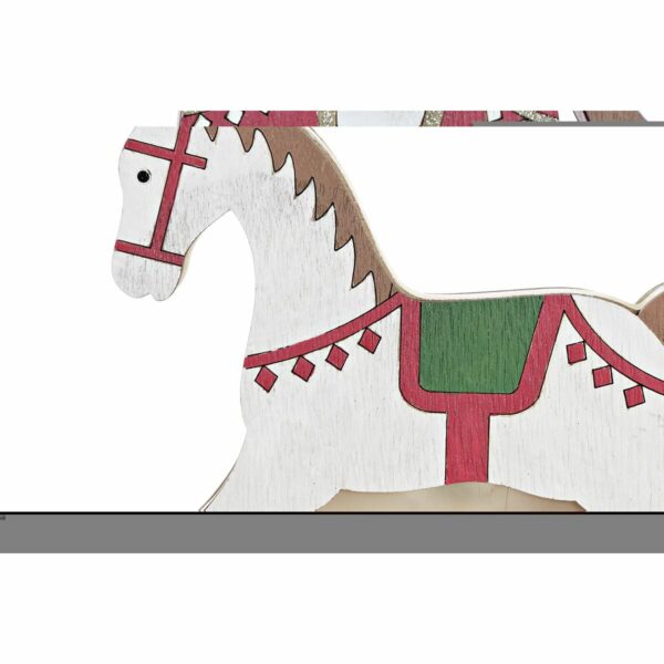 Ярка декорация DKD Home Decor Коледа Кон Червен Бял (20 x 5 x 17 cm) (2 броя)