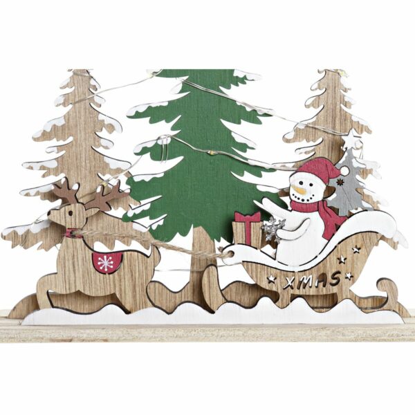 Ярка декорация DKD Home Decor Коледа Дървен (20 x 5 x 16 cm) (2 броя)