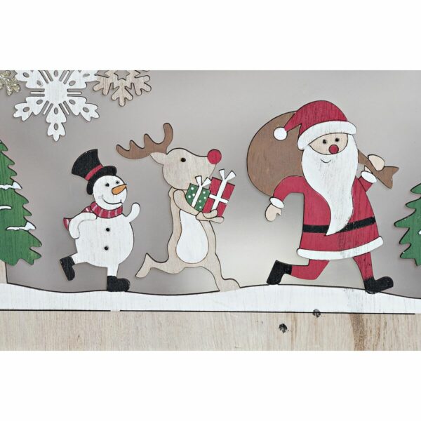 Ярка декорация DKD Home Decor Коледа Естествен Червен Зелен (28 x 3 x 18 cm) (2 броя)
